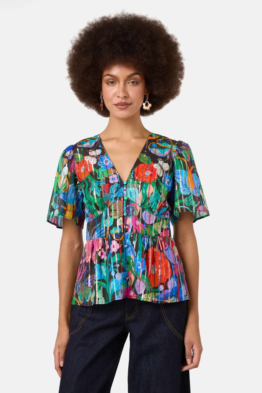 Gorman - Mariposa Glitter Party Top - print