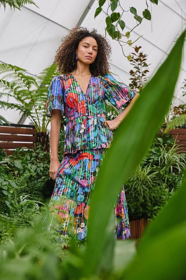 Gorman - Mariposa Glitter Party Top - print