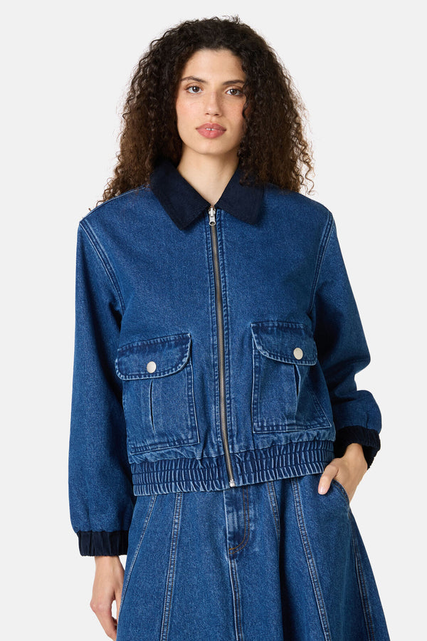 Gorman - Molly Denim Jacket - mid-blue