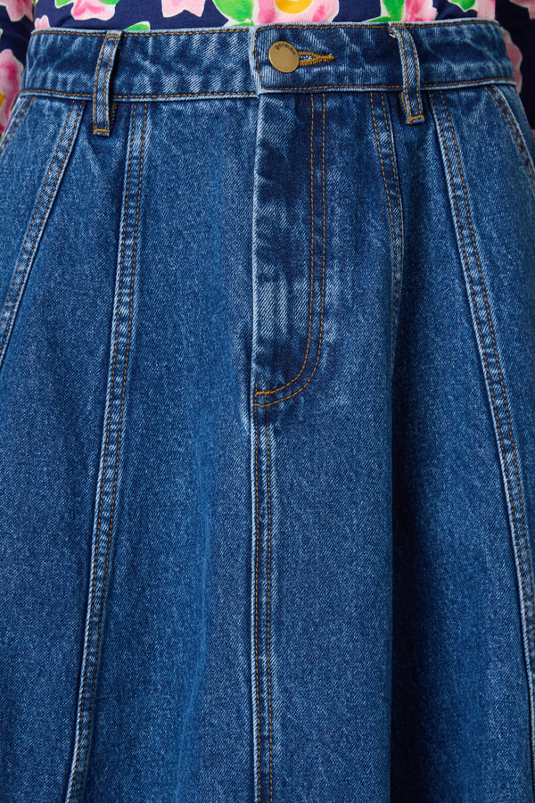 Gorman - Molly Denim Skirt - mid-blue