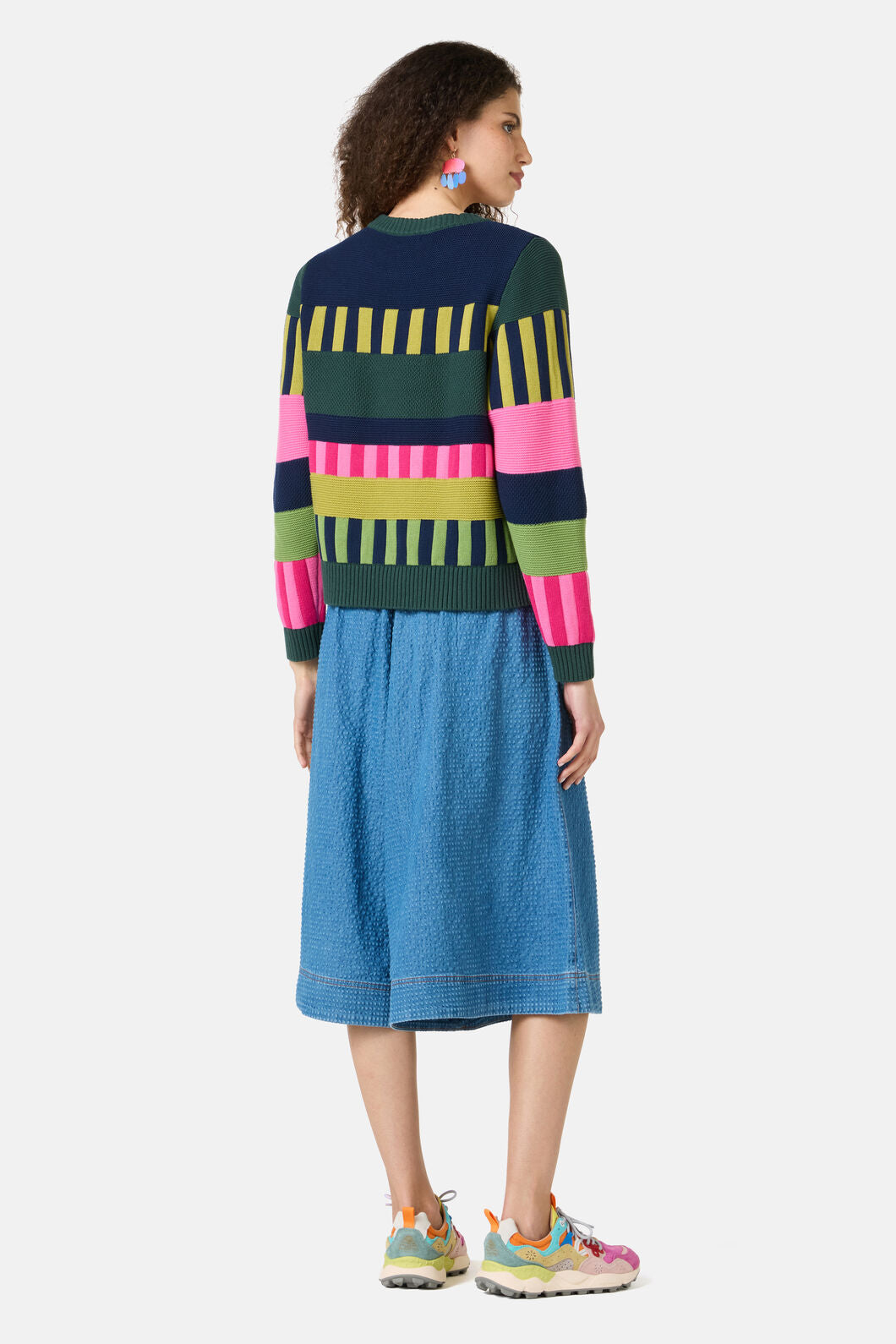 Gorman - Weave Stripe Cotton Jumper - multi