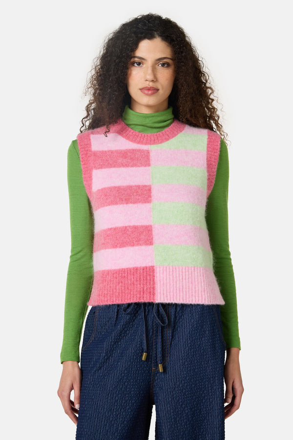 Gorman - Linea Stripe Alpaca Vest - stripe