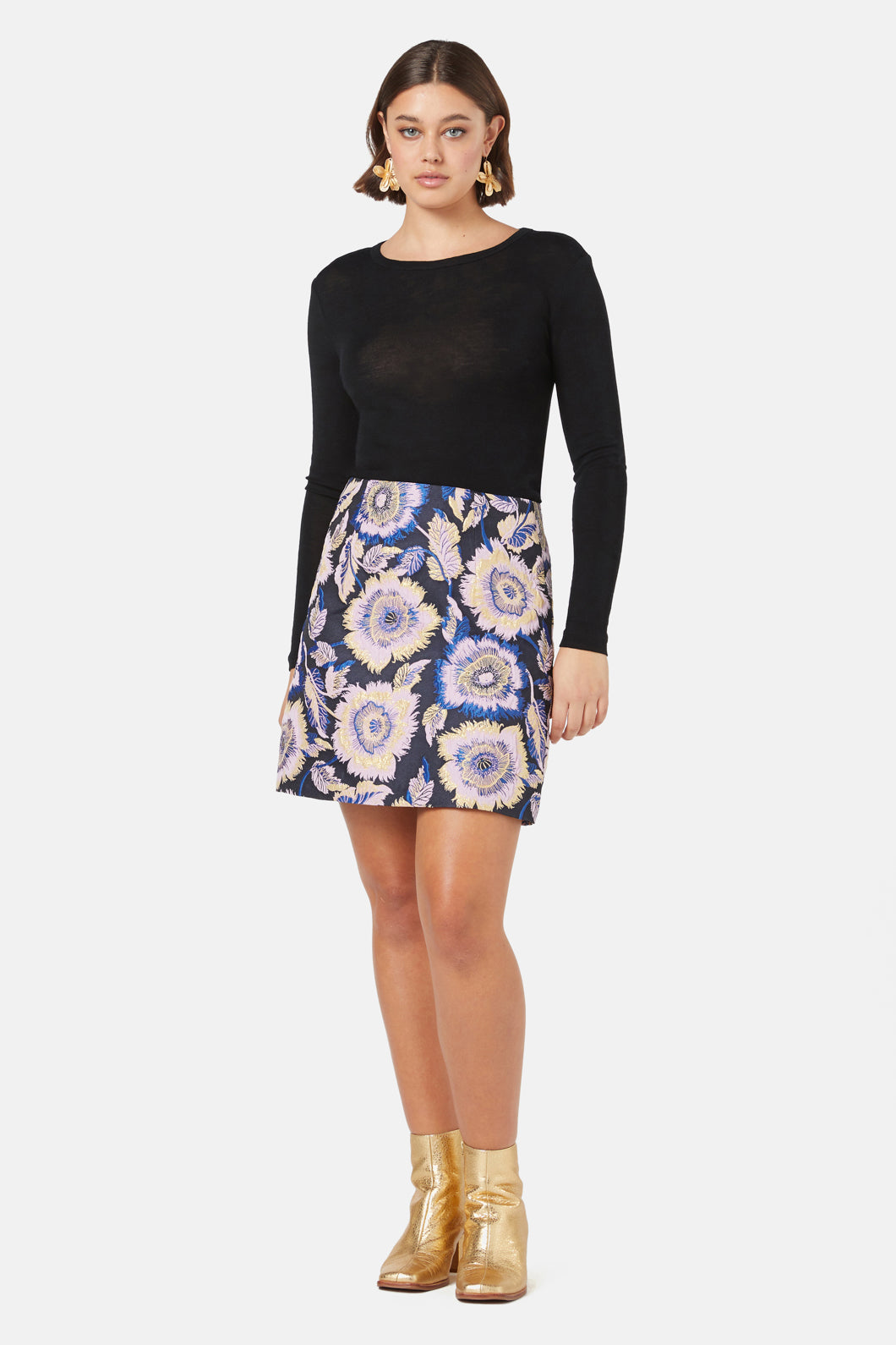 Wonderbloom Jacquard Mini Skirt