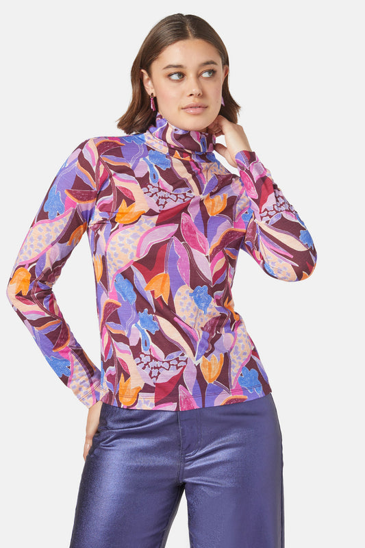 Gorman - Tender Tulips Polo Top - print