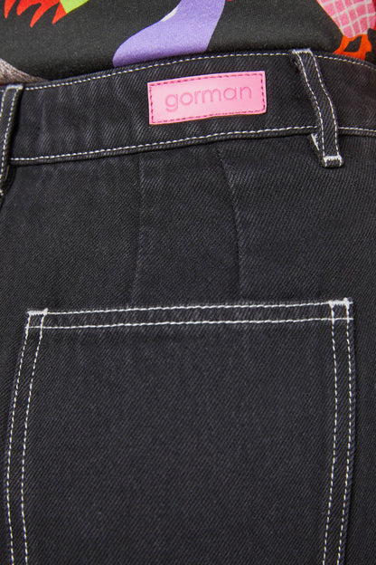 Gorman - Midnight Denim Skirt - black