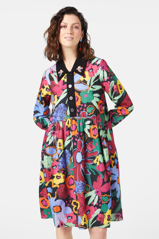 Gorman - Brushed Bouquet Smock Dress - print