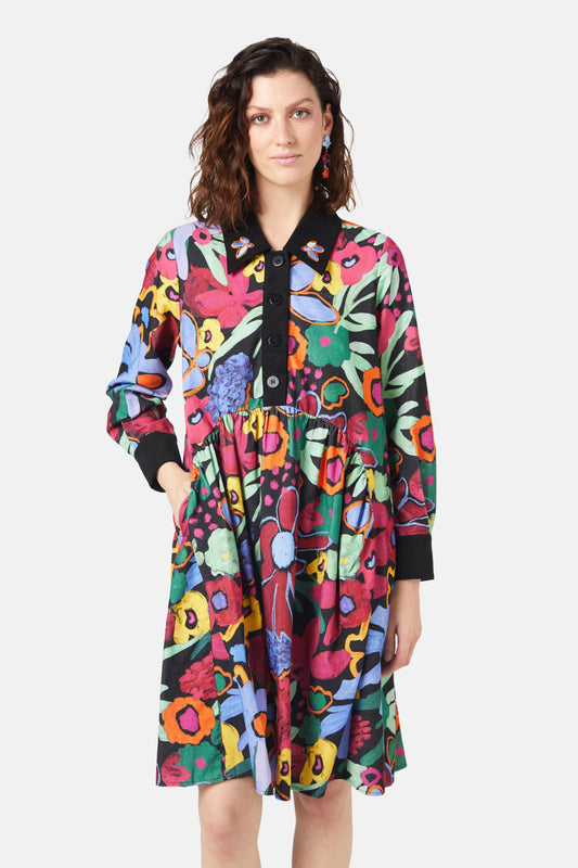Gorman - Brushed Bouquet Smock Dress - print