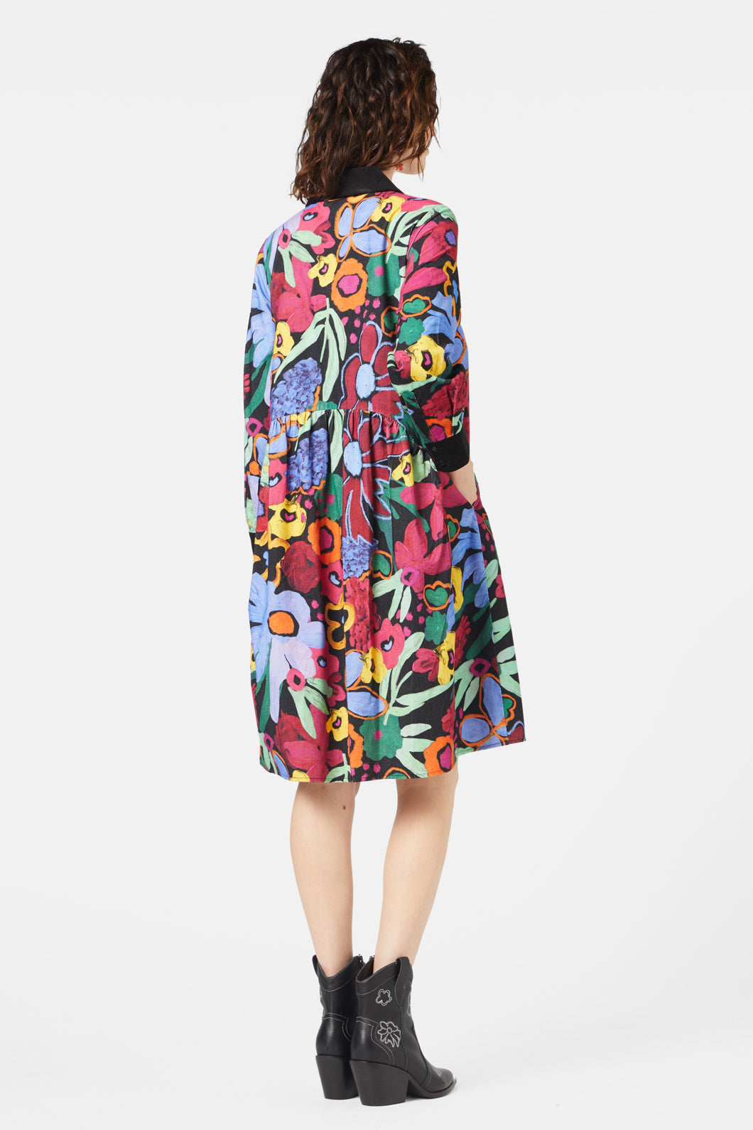Gorman - Brushed Bouquet Smock Dress - print