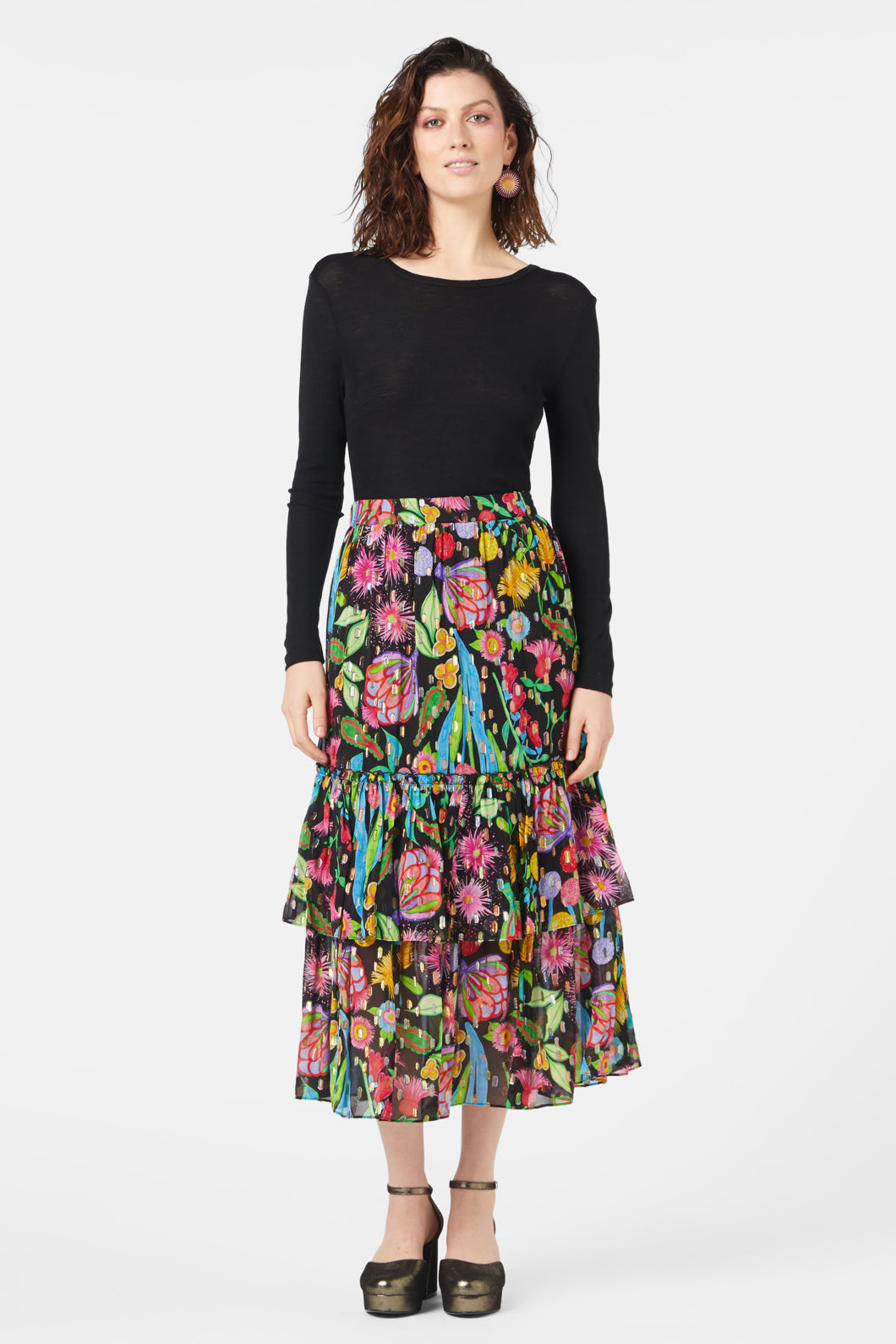 Winter Waratah Long Skirt