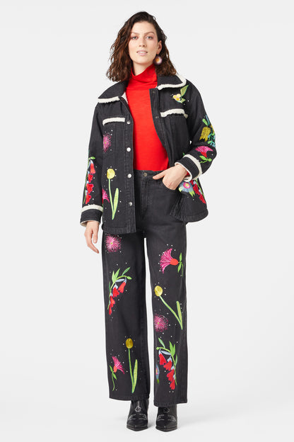 Gorman - Winter Waratah Embroidered Jacket - black