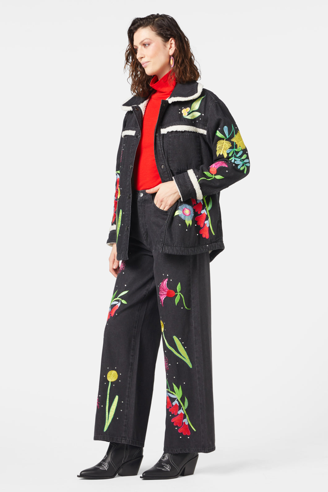 Gorman - Winter Waratah Embroidered Jacket - black