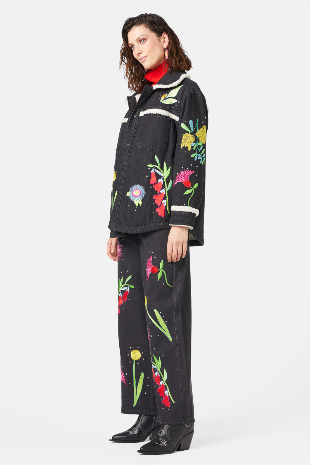 Gorman - Winter Waratah Embroidered Jacket - black