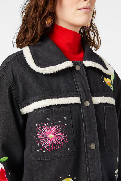 Gorman - Winter Waratah Embroidered Jacket - black