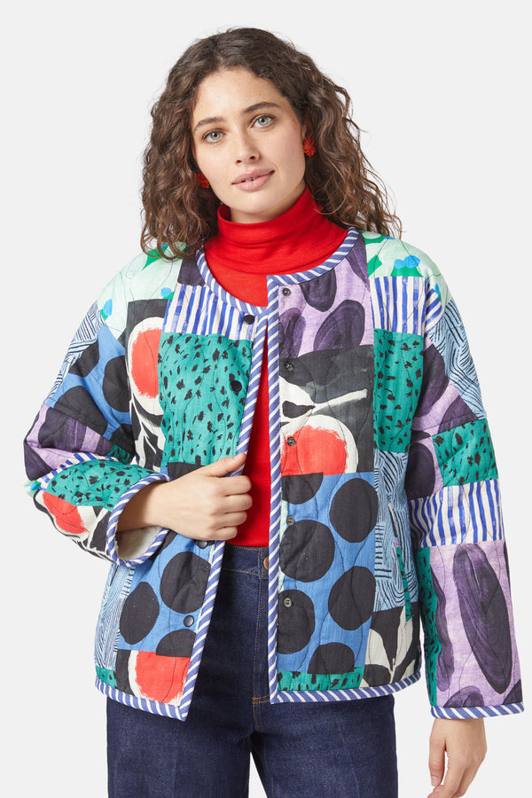 Gorman - Artists Patchwork Quilted Jacket - print