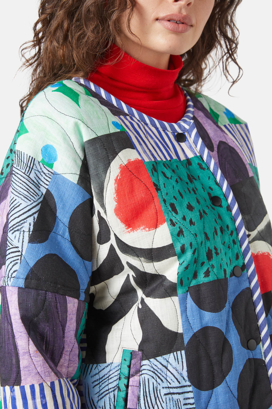 Gorman - Artists Patchwork Quilted Jacket - print