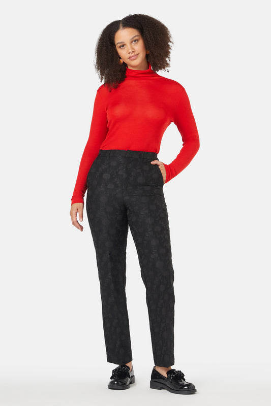 Gorman - Sunflower Jacquard Pant - black
