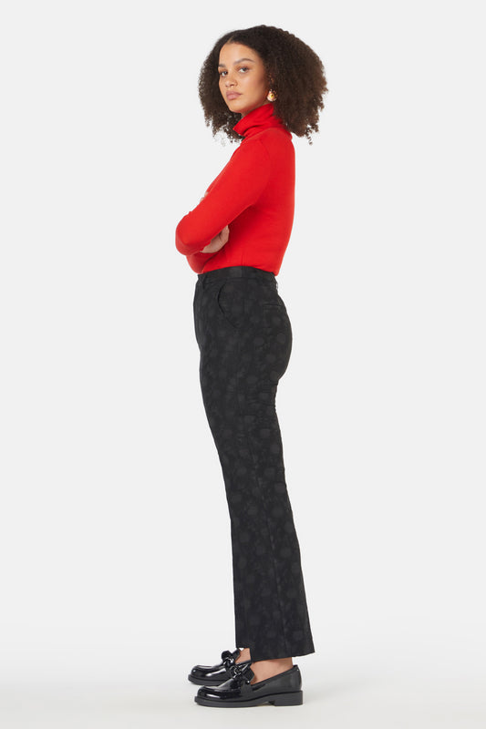 Gorman - Sunflower Jacquard Pant - black