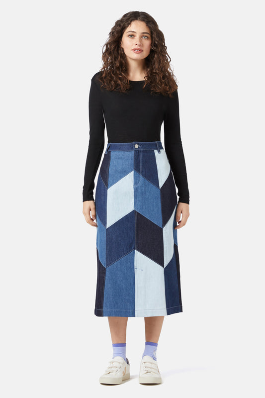 Gorman - Dallas Spliced Denim Skirt - denim