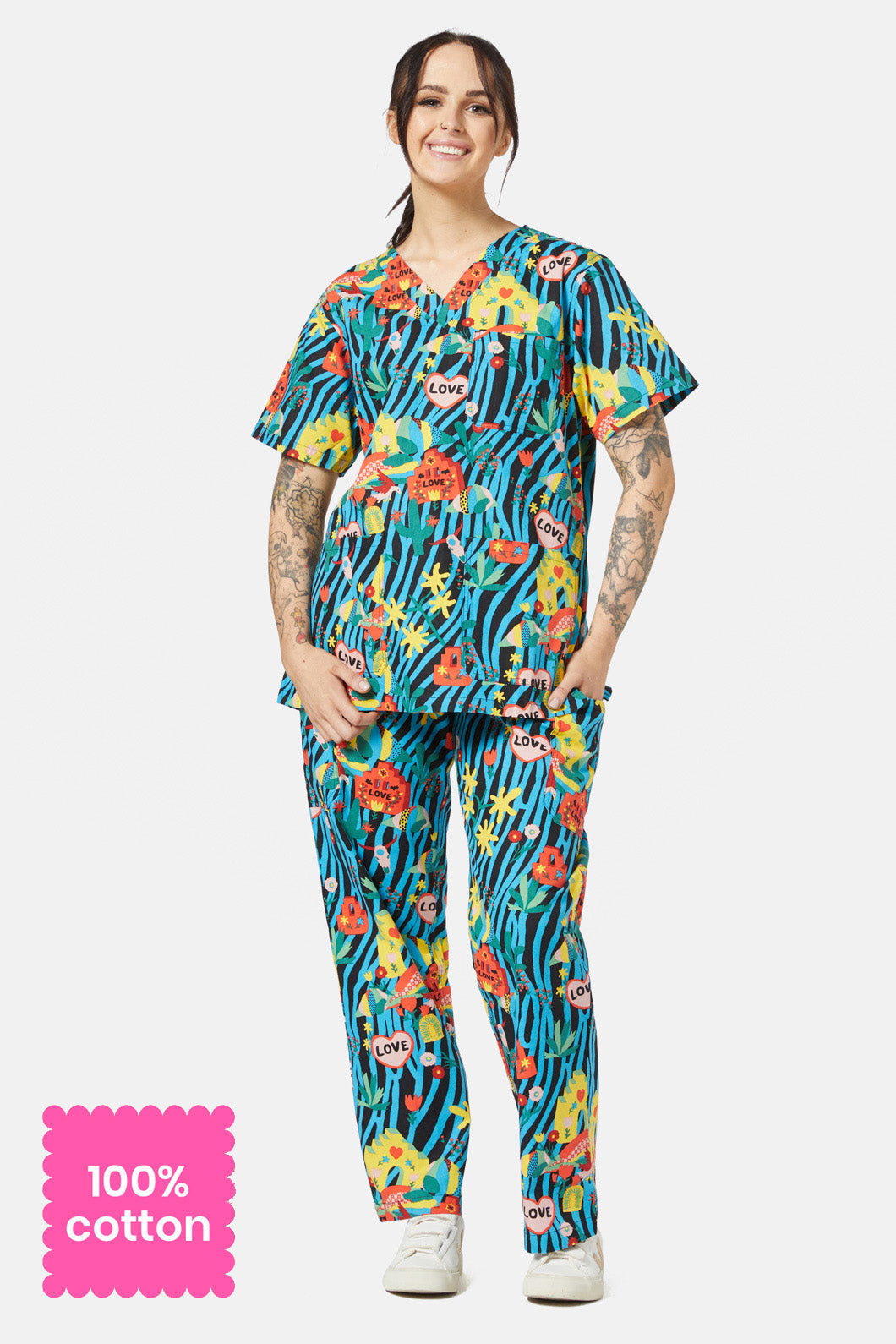 Gorman - River Of Love Scrub Set - print