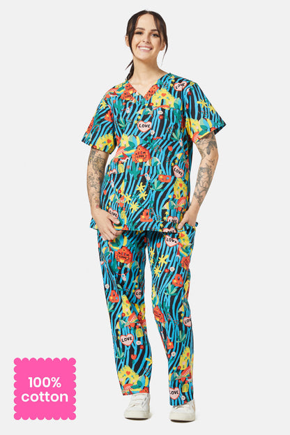 Gorman - River Of Love Scrub Set - print