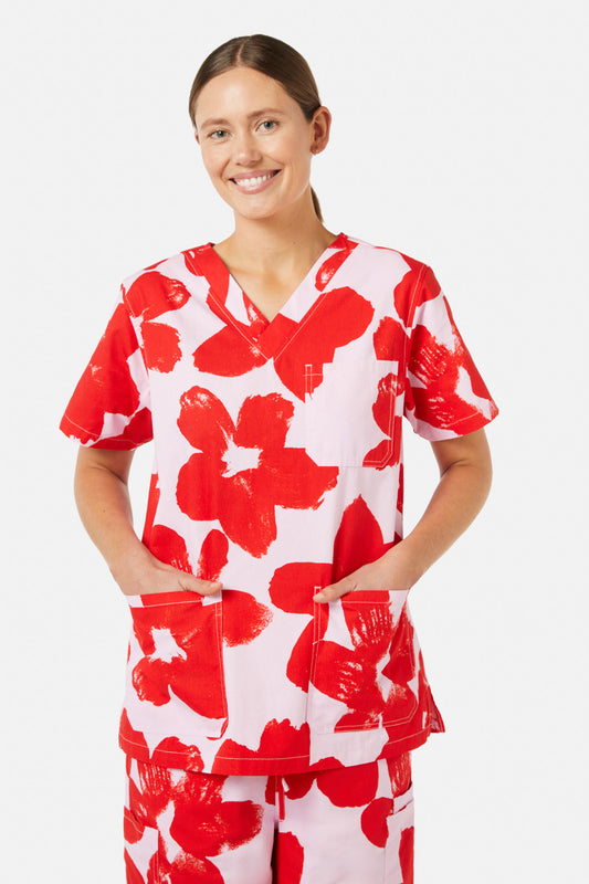 Gorman - Poppy Scrub Set - print