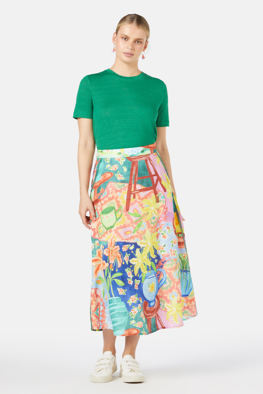 Gorman - Weekend Away Linen Skirt - print
