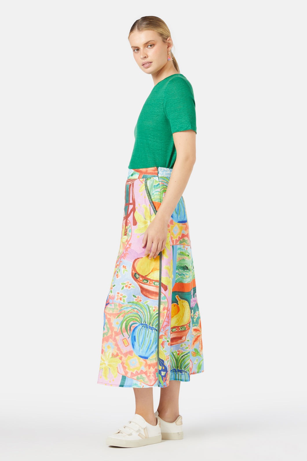 Gorman - Weekend Away Linen Skirt - print