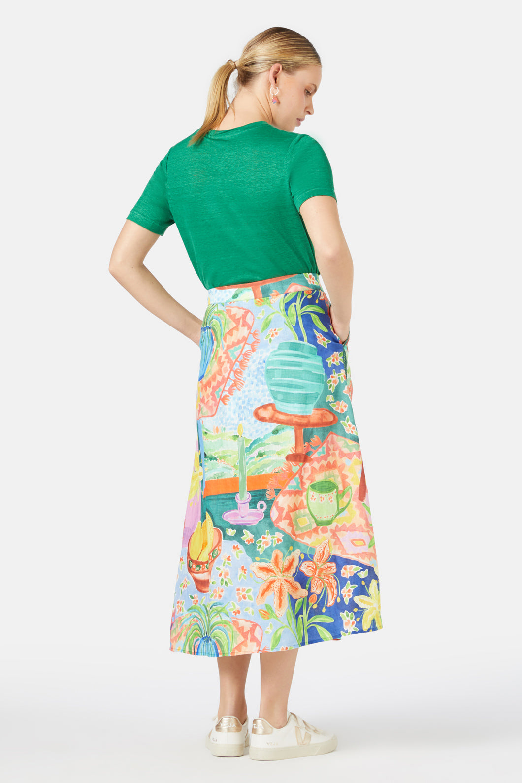 Gorman - Weekend Away Linen Skirt - print