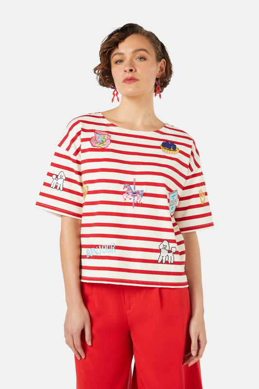 Gorman - Voulez Vous Oui Non Tee - stripe