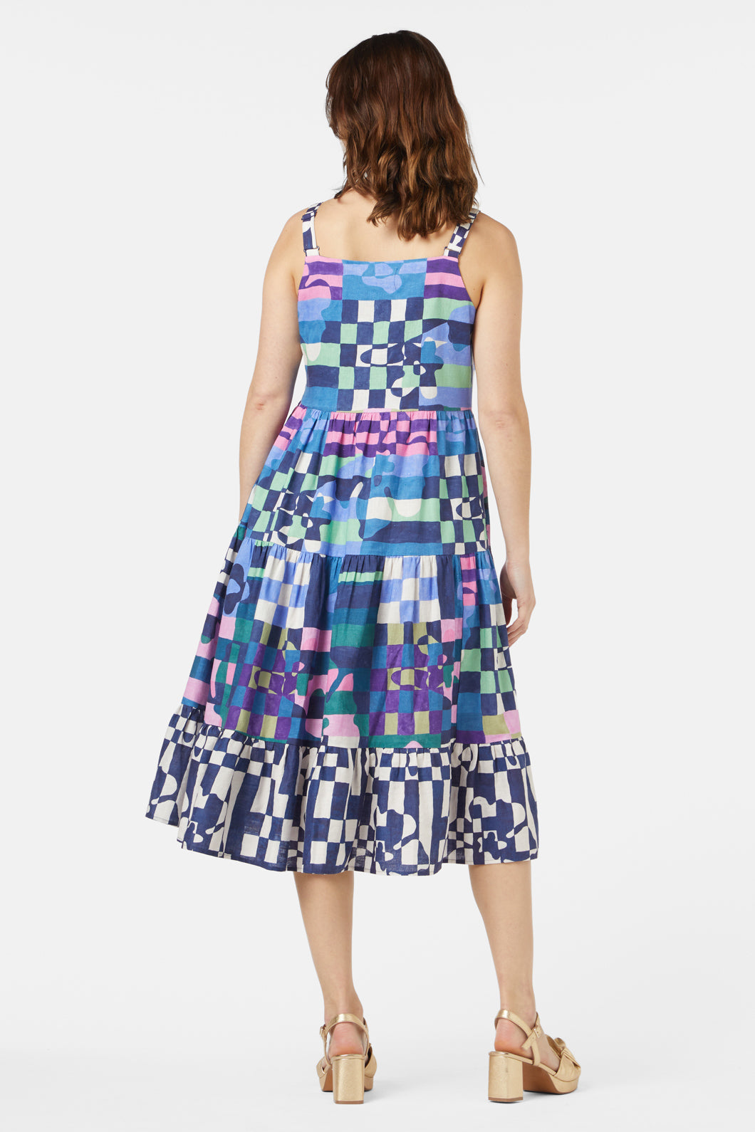 Gorman - Tropic Check Tiered Dress - print
