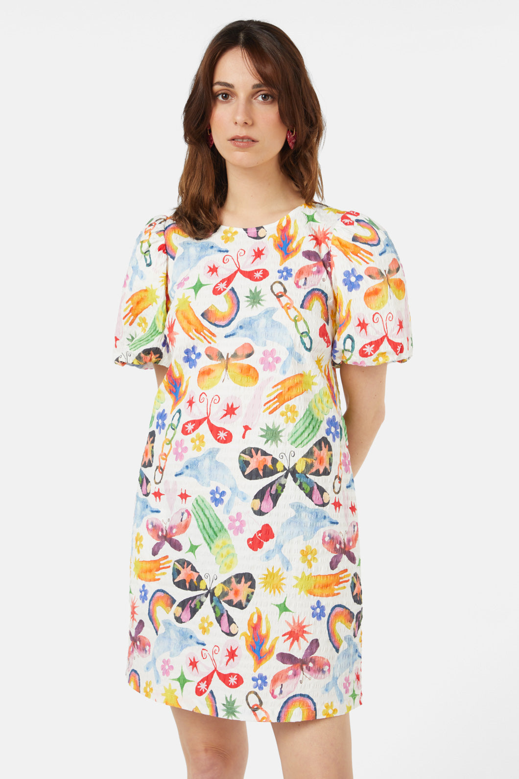 Sticker Collection Smock Dress