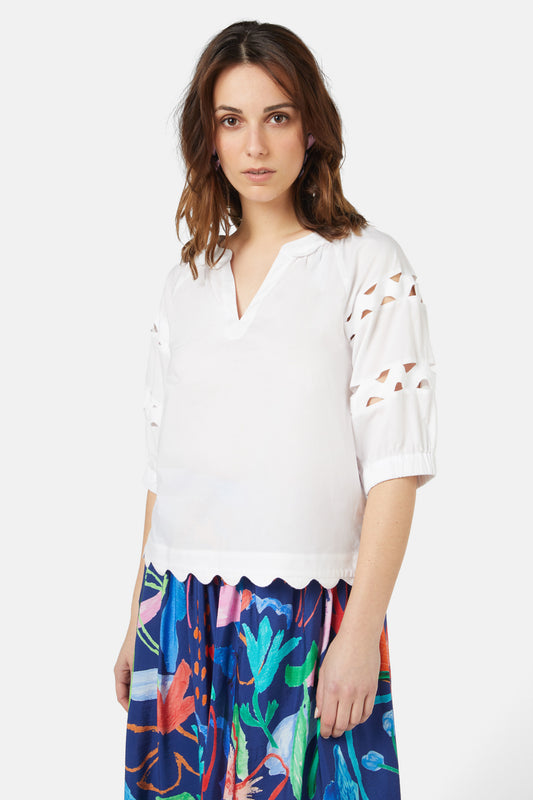 Gorman - Paper Patch Party Top - white