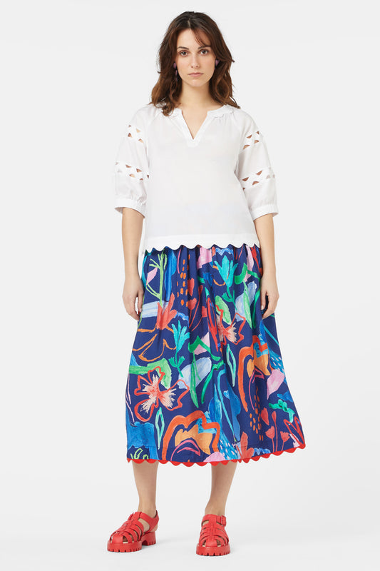 Gorman - Paper Patch Party Top - white