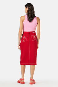 Gorman - Georgia Denim Skirt - red