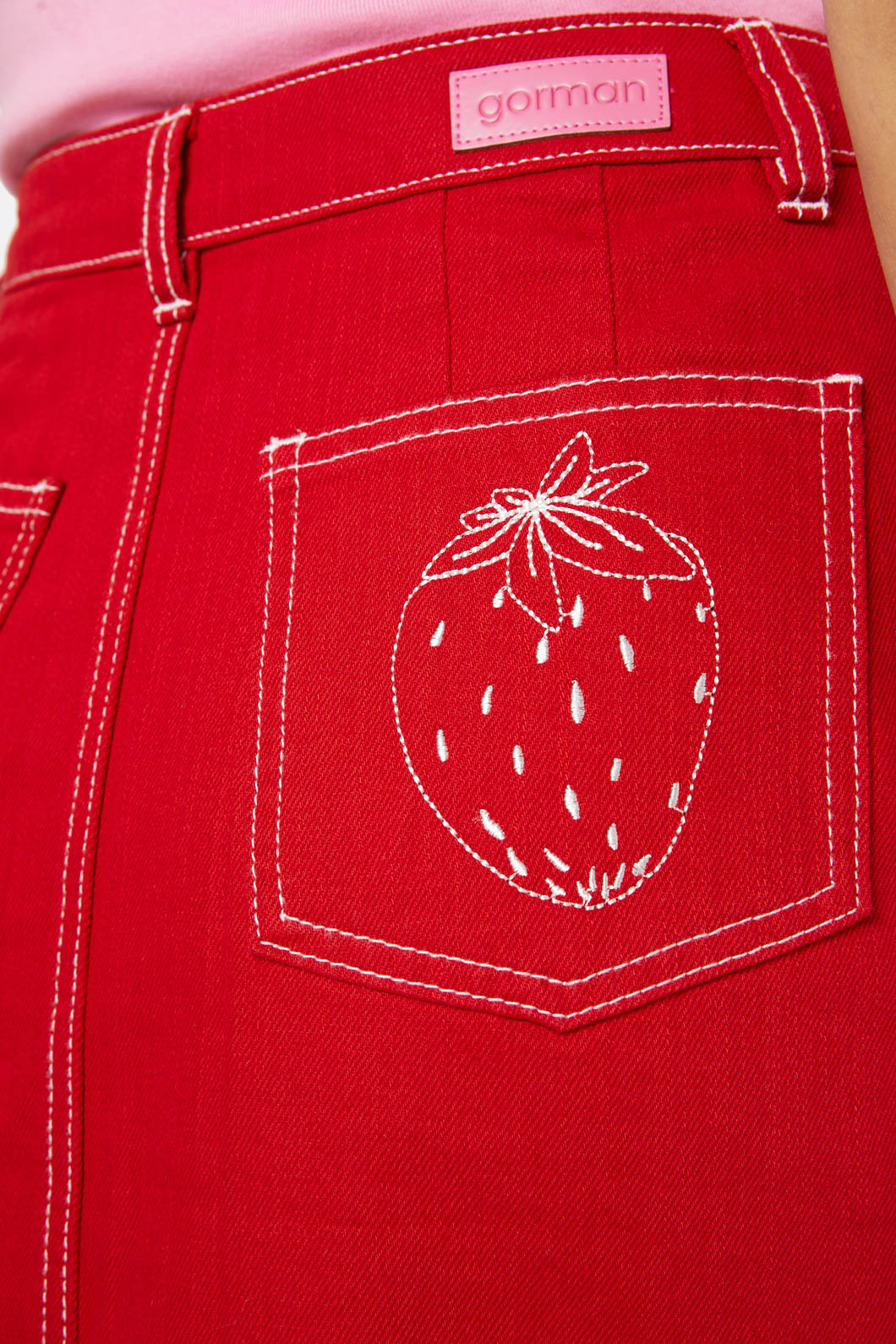 Gorman - Georgia Denim Skirt - red