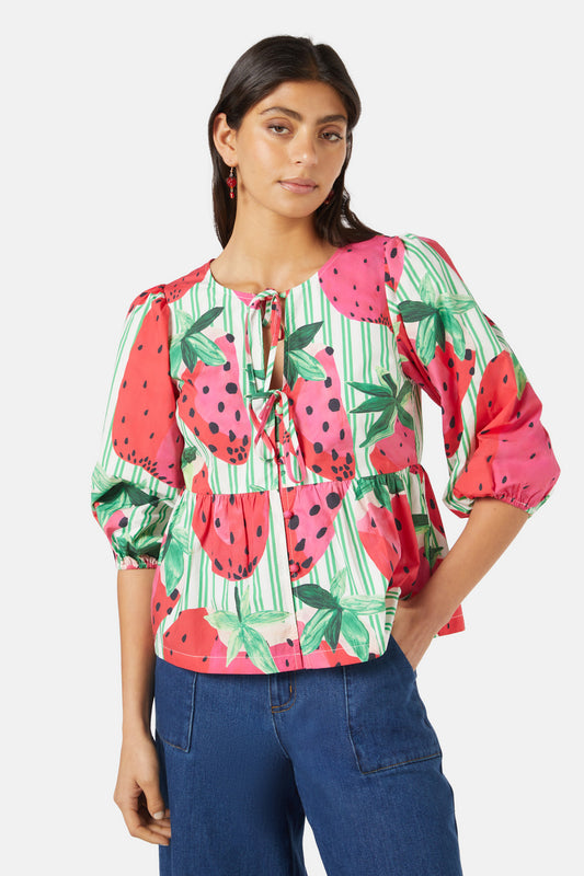 Gorman - Strawberry Patch Smock Top - print