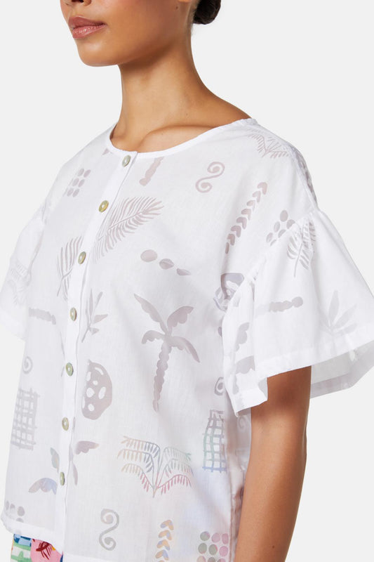 Gorman - Palmetto Burnout Top - white