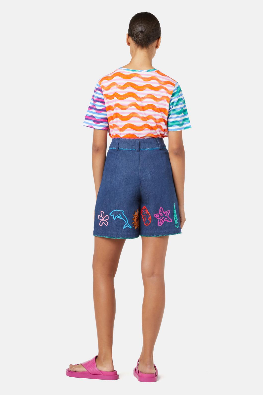 Gorman - Taking Time Emb Denim Short - denim
