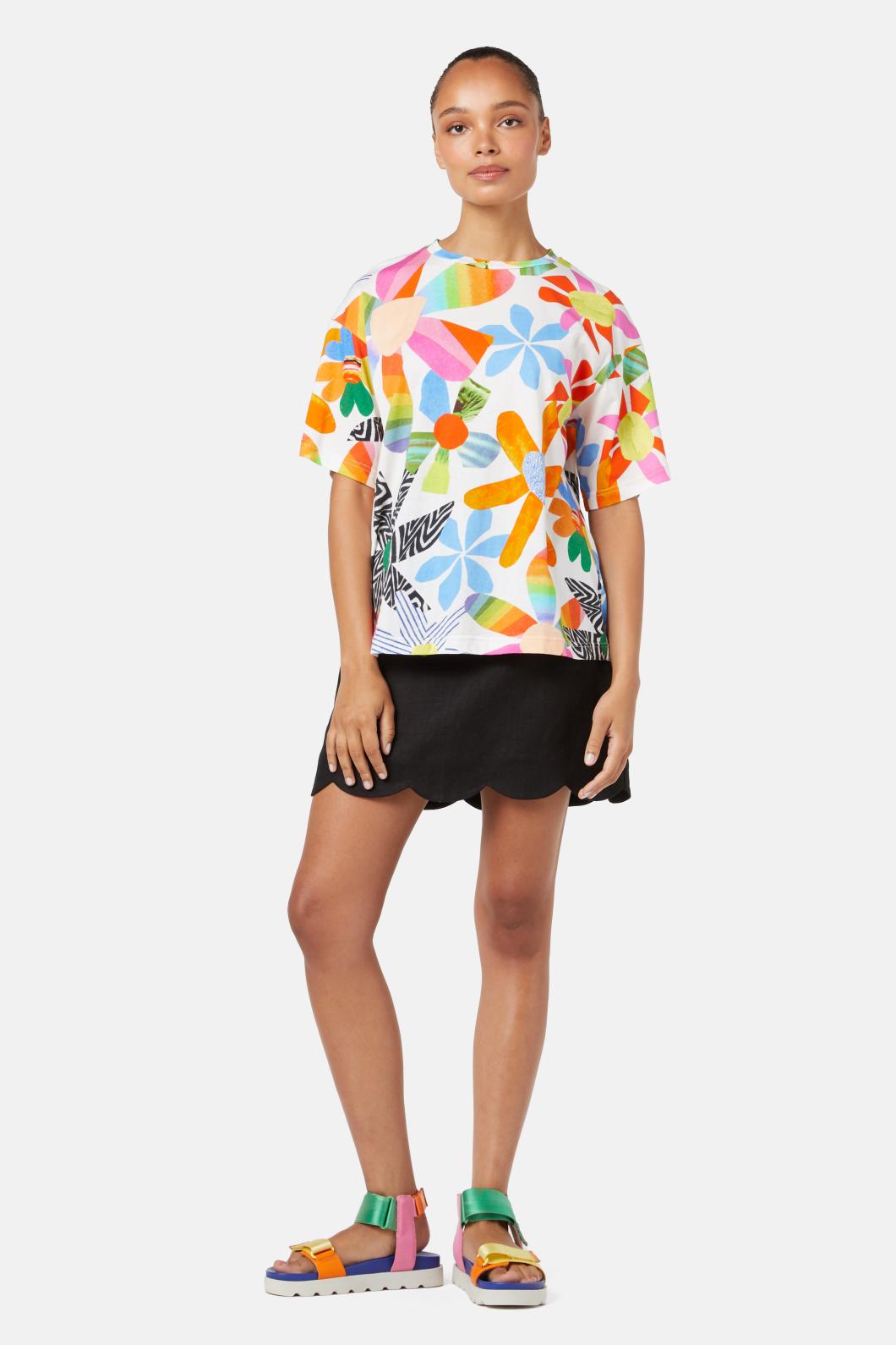 Gorman - Rainbow Flower Tee - print