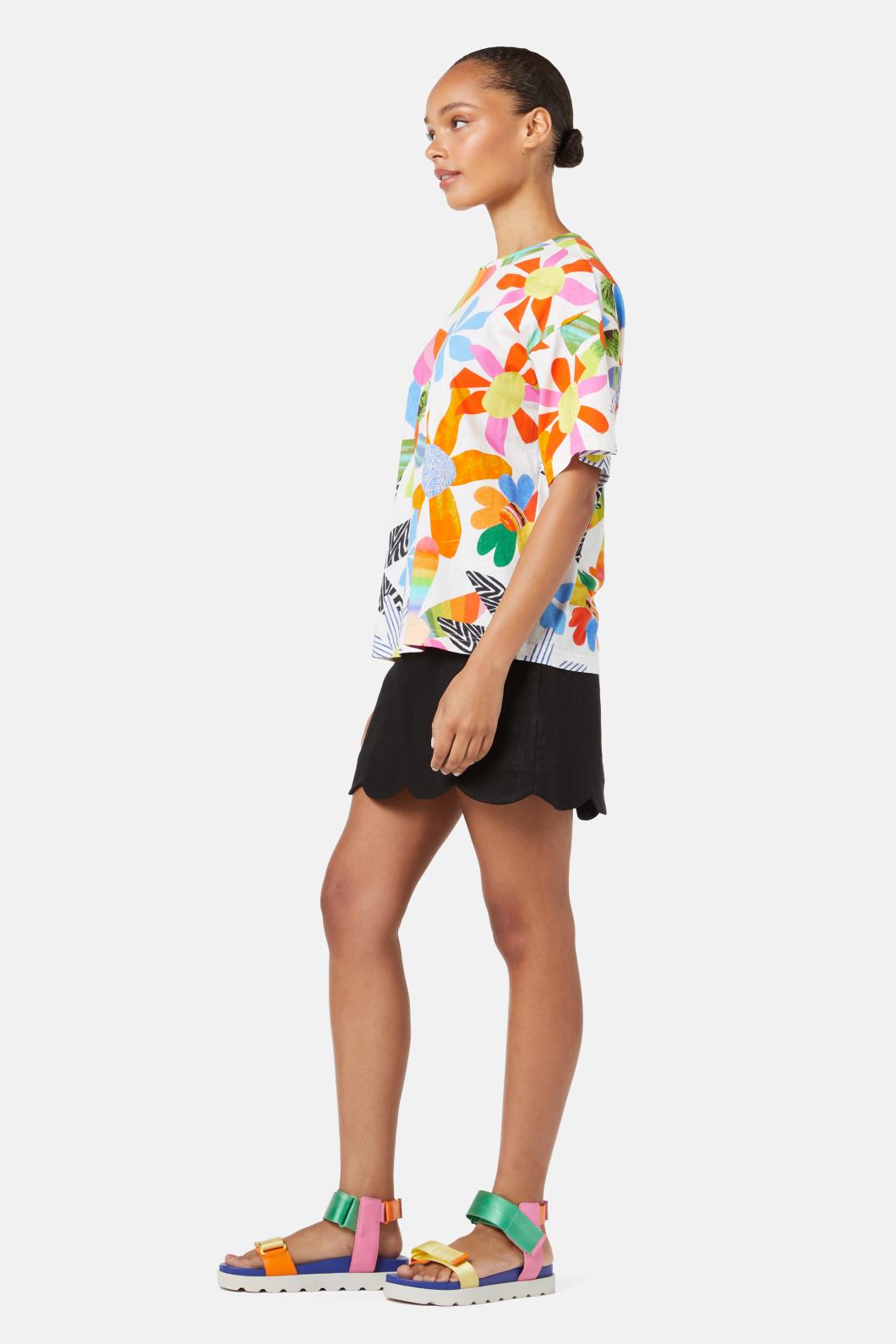 Gorman - Rainbow Flower Tee - print