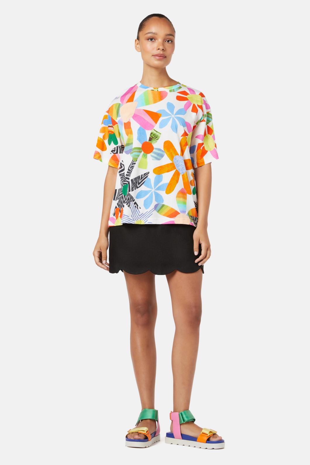 Gorman - Rainbow Flower Tee - print
