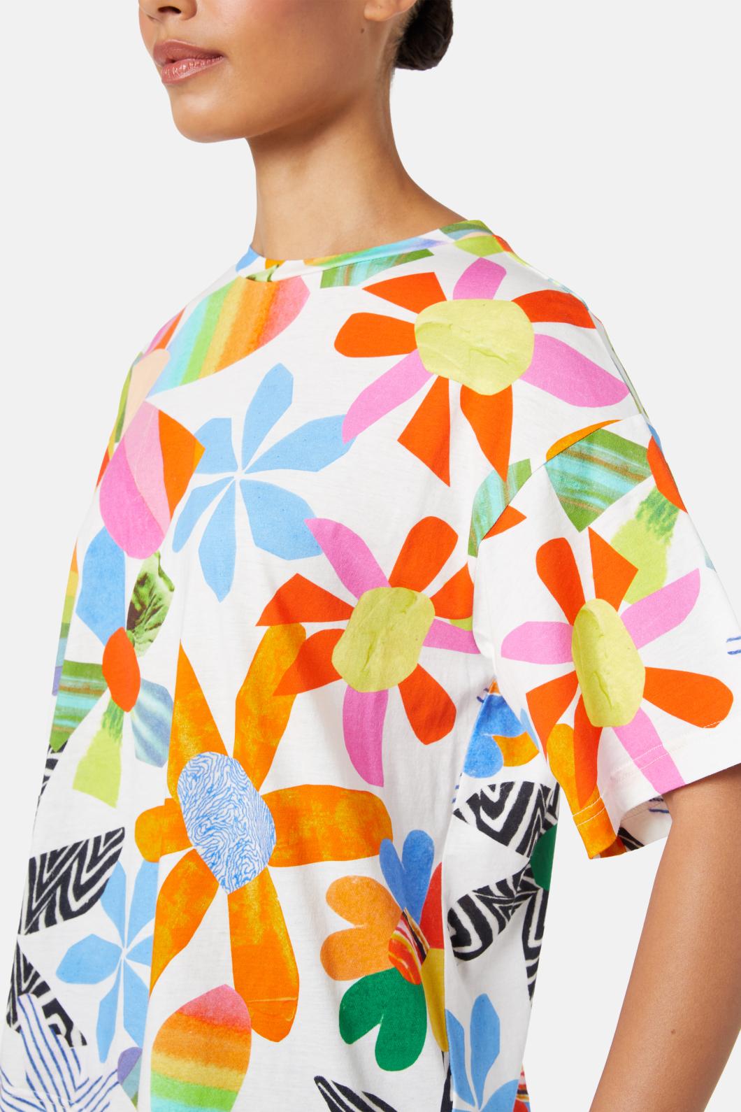Gorman - Rainbow Flower Tee - print