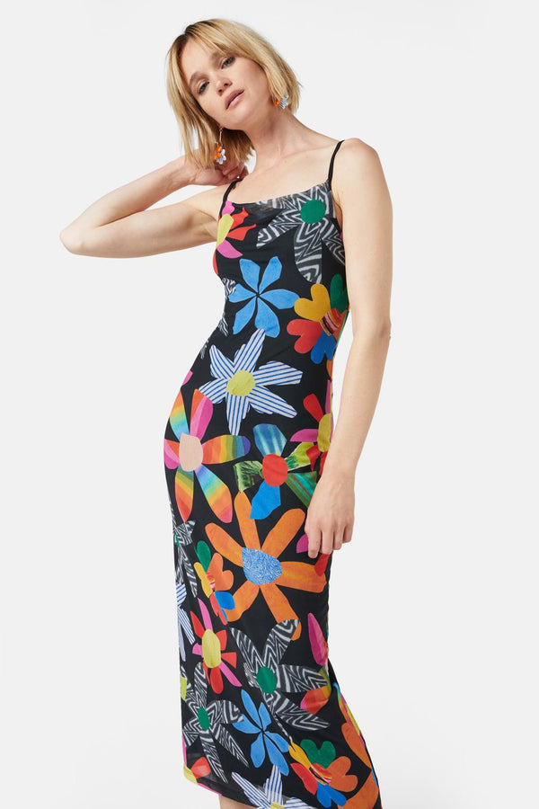 Gorman - Rainbow Flower Mesh Dress - print