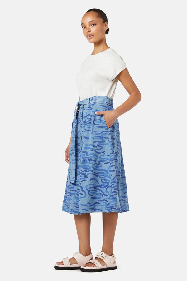 Gorman - Wave After Wave Midi Skirt - denim