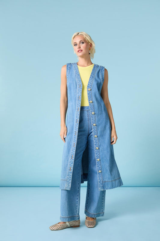 Gorman - Sunshine State Denim Dress - light-blue