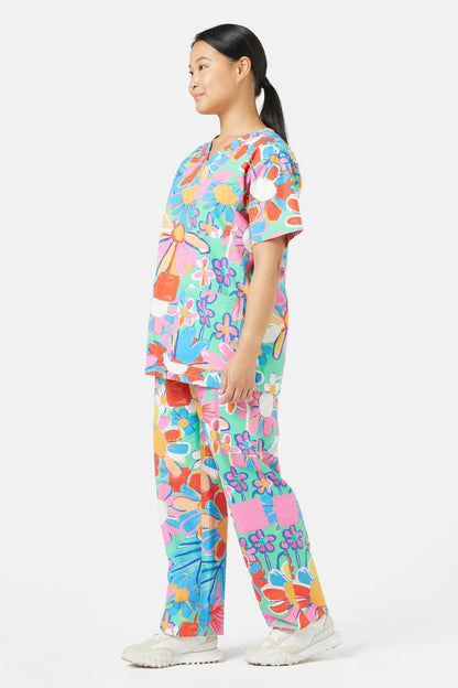 Gorman - Flower Pots Scrub Set - print