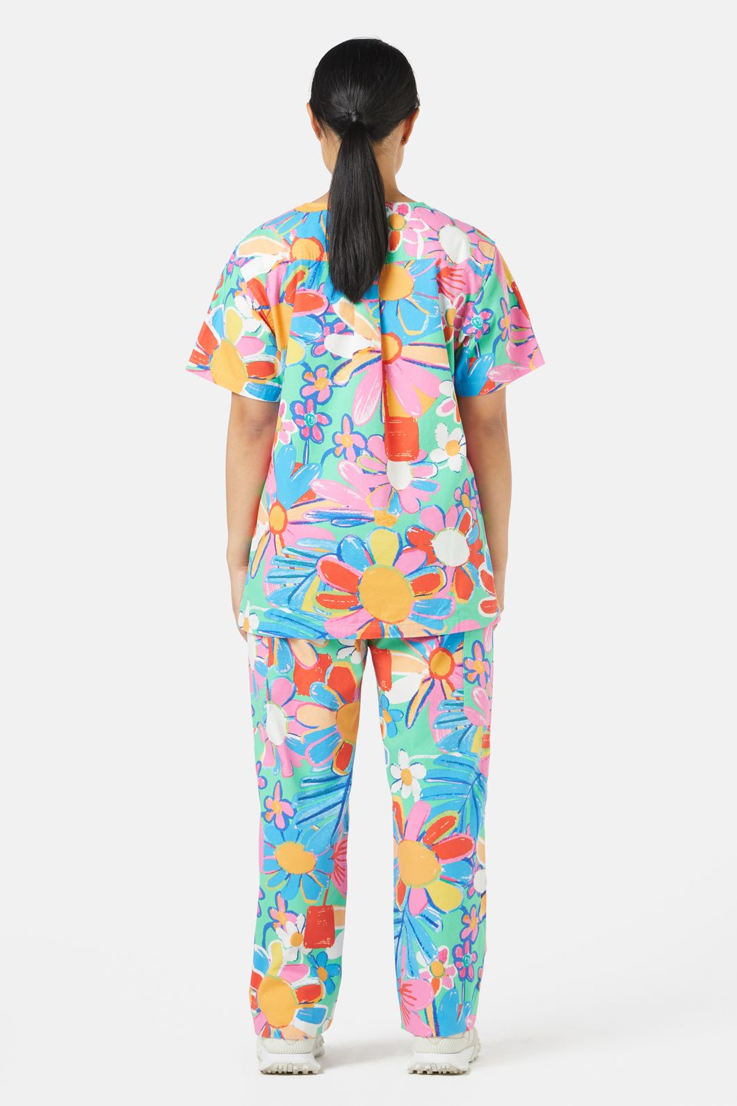 Gorman - Flower Pots Scrub Set - print