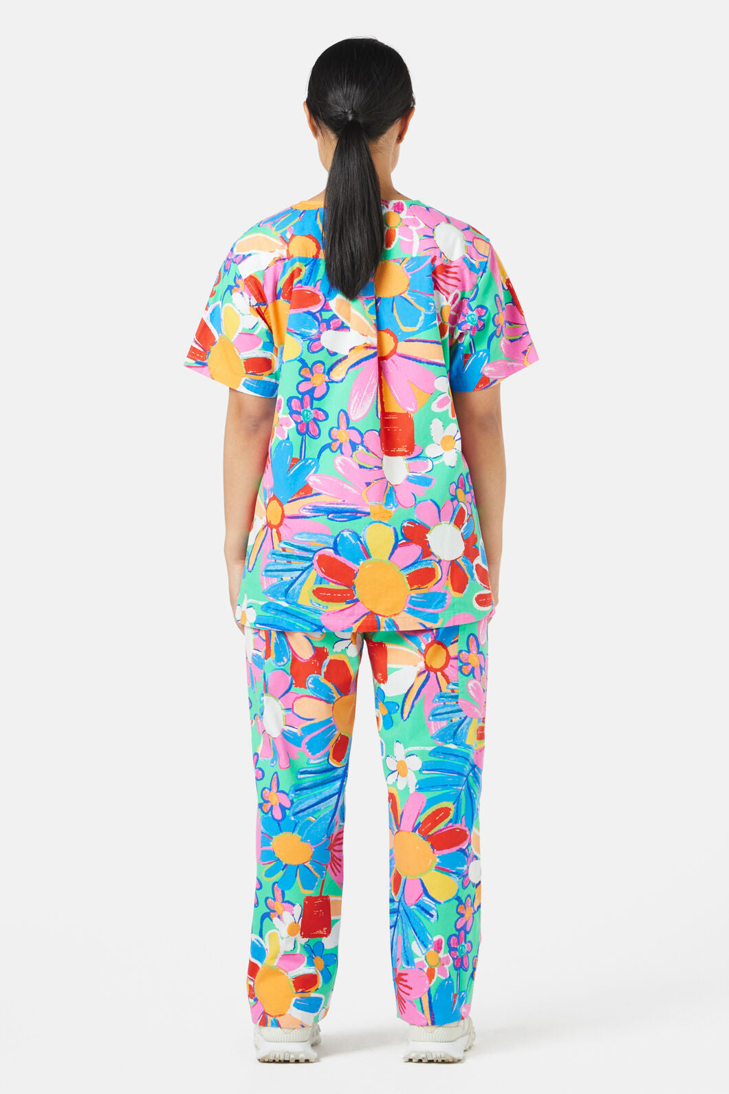 Gorman - Flower Pots Scrub Set - print