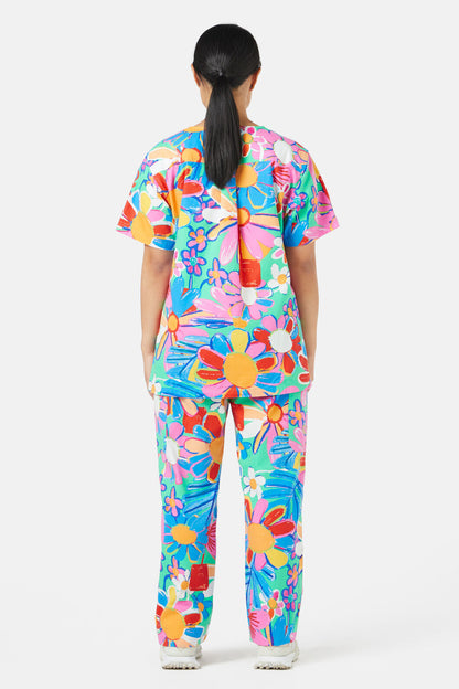 Gorman - Flower Pots Scrub Set - print