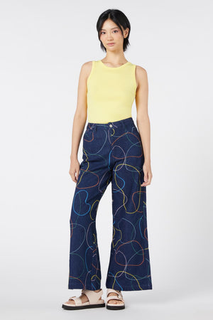 Gorman - Taking A Trip Embroidered Jean - print